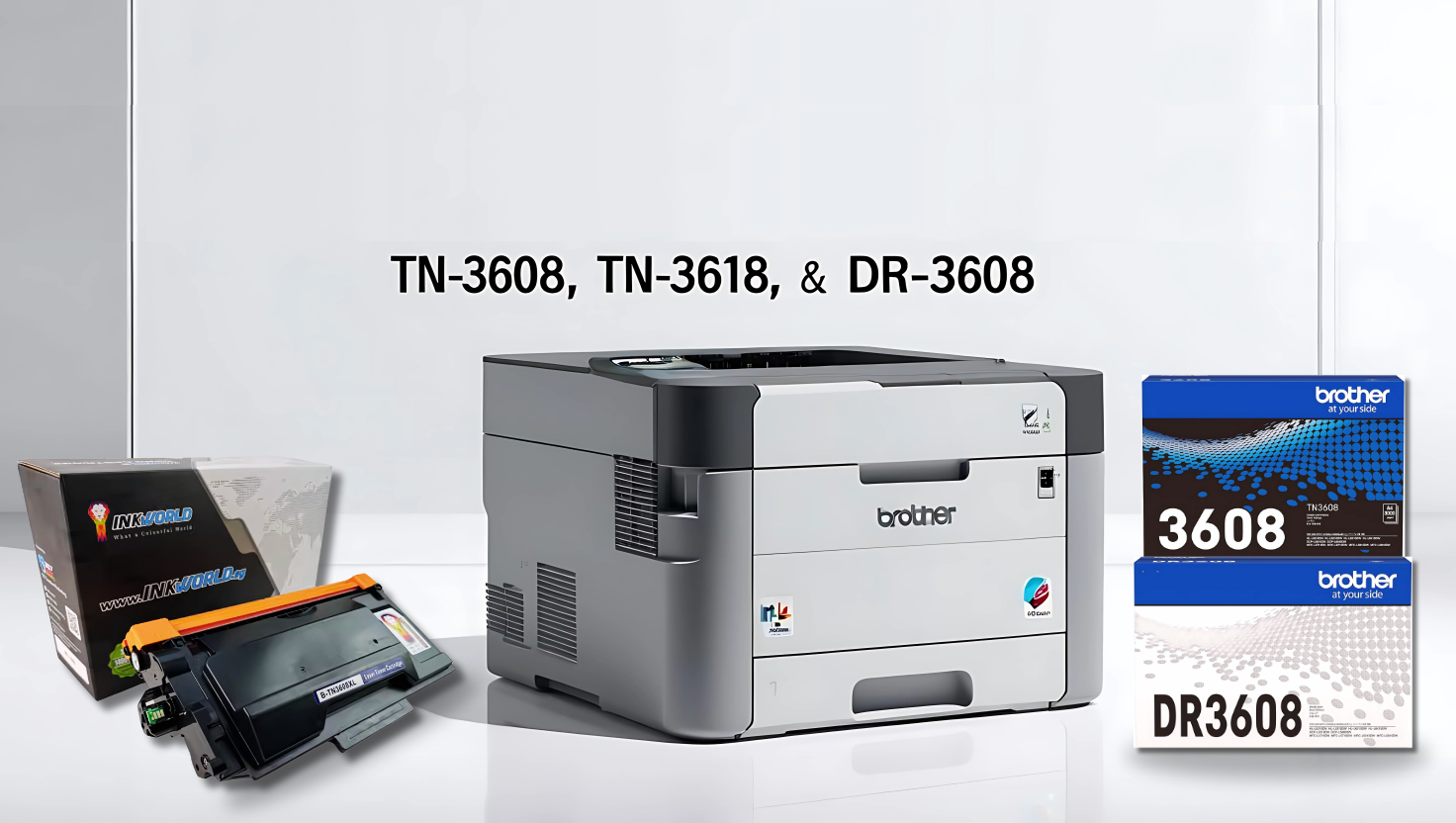 Brother HL-L5210dw and Supplies: TN-3608, TN-3618 and DR-3608